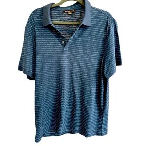 Michael Kors EUC blue striped polo. So soft!!!